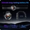 Smartwatch for Men Android iPhone Watch: Smart Watch Answer/Make Call with Heart Rate Blood Pressure Pedometer Compass Barometer Sport Fitness Tracker 1.43" AMOLED Waterproof Outdoor Men's Watches - Image 7