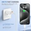 for iPhone 15 USB C Fast Charger,20W Dual Port USB Fast Cell Phone Wall Charger, USBC Charger Block Brick for iPhone 15/15 Pro/15 Pro Max/iPad Pro/AirPods&More(6 ft/10ft USBC Cable Included) - Image 5