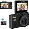 64MP Digital Camera for Photography and Video: 4K Vlogging Camera for YouTube with 3’’ Flip Screen,16X Digital Zoom, 32GB TF Card(Black)