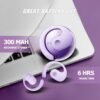 Out of Ear Open Ear Headphones Outside The Ear Wireless Ear Hanging Bluetooth Headset Over The Ear Open Ear Buds Earbuds Outside The Ear Headphones Bone Air Conduction Earbuds Purple - Image 7