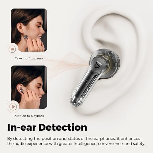 SoundPEATS Air4 Pro Noise Cancelling Wireless Earbuds, Bluetooth 5.3 Earbuds with 6 Mics CVC 8.0 ENC, Qualcomm® AptX™ Adaptive Earphones, Multipoint Connection, in-Ear Detection,App Customize EQ - Image 8