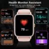 Smart Watch for Men Women with Bluetooth Call, Activity Fitness Tracker Heart Rate Sleep Monitor Pedometer,1.85" Touch Screen with 100+ Sport Modes, IP67 Waterproof Smartwatch for Android iOS - Image 4