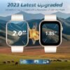 Smart Watch (Answer/Make Call), 2024 Newest 2.0 Inch Fitness Tracker, AI Voice Assistant/Sleep Monitor/Pedometer/Calories, 100+ Sports Modes, Fitness Watch for Women Men (Gold) - Image 4