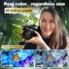 Digital Camera for Photography and Video,4K 48MP Vlogging Camera for YouTube with 180° Flip Screen,16X Digital Zoom,52mm Wide Angle,Leather Hold & Strap, 2 Batteries, 32GB TF Card（S100,Black） - Image 3