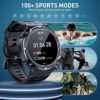 Smart Watch, 5ATM Waterproof Military Smart Watches for Men with Bluetooth Call (Answer/Dial Call), 1.39'' Outdoor Tactical Fitness Tracker Watch with 111 Sports Moeds for Android iOS - Image 4