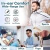 True Wireless Earbuds, Bluetooth 5.2 Earbuds IPX7 Waterproof Wireless Bluetooth Headphones with Mic Charging Case 30H Playtime,Pop-ups Auto Pairing Hi-Fi Stereo Sound Headset for iOS/Android(White) - Image 6
