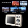 Digital Camera, 2.4'' TFT HD Digital Compact Cameras, 8Ｘ Digital Zoom Rechargeable Pocket Digital Cameras for Kids, Students, Teens, Elderly, Beginners Gold - Image 5