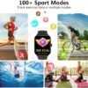 Smart Watches for Women Men (Answer/Make Calls) 1.8 Inch Built-in Alexa. Heart Rate/Blood Oxygen/Sleep Monitor, IP68 Waterproof, 100+ Sport Modes, Bluetooth Smart Watches for iPhone/Android - Image 5