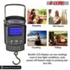 5 Core Fish Scale 110 LBS 50 KG Luggage Scales Handheld Portable Electronic Balance Digital Fishing Postal Hanging Hook Scale with 2 AAA Batteries Built-in Measuring Tape Backlight LCD Display - Image 6