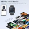 Smart Watches for Men, 2.02 Inches Sports Fitness Watch with Bluetooth Call, Fitness Tracker with Blood Oxygen, Heart Rate and Sleep Monitor, 123+ Sports Modes, Smart Watch for Android iPhone - Image 5