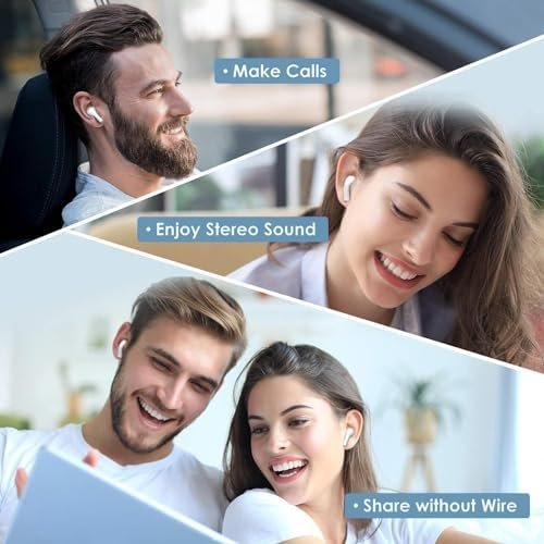 Wireless Earbuds Bluetooth Headphones 5.3 HiFi Stereo Earphones, 35H Playtime HiFi Stereo Bass with Charging Case,in-Ear Headphones Touch Control - Image 7