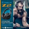 TREBLAB Z2 Foldable Bluetooth Over Ear Headphones - Noise Cancelling Headphones with Mic, Signature-HD Sound, 35H Playtime, Over The Ear Wireless Bluetooth Headphones for Gym, Work, TV, Calls (Black) - Image 3