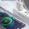 35W European Type C Travel Plug Adapter, Dual Port Fast USB C International Wall Charger Block US to Europe with USB C Charging Cables for iPhone 15/14/13/12/11 Pro Max,XS,Samsung,and More (White) - Image 5