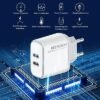 35W European Type C Travel Plug Adapter, Dual Port Fast USB C International Wall Charger Block US to Europe with USB C Charging Cables for iPhone 15/14/13/12/11 Pro Max,XS,Samsung,and More (White) - Image 6