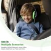 rockpapa Comfort Kids Headphones for School, Lightweight Childrens Boys Girls Teens Over-Ear Headphones Wired 3.5mm for CD DVD Player Tablet Phone Travel Black/Green - Image 6