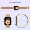 Smart Watch for Women Fitness Tracker: 1.83 Inch Bluetooth Call Smartwatch with Blood Oxygen Blood Pressure Monitor Compatible with Android Ios 100+ Sport Mode Heart Rate Steps Counter Waterproof Ip67 - Image 7