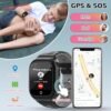Wonlex Newest 4G Kids Smartwatch with SIM Card, 1.4" GPS Smart Watch for Kids, Boys Girls Phone Watch With Temperature HR BP Monitor, Video Calls, SOS, Camera, Pedometer, Alarm, Music Player(Black) - Image 4