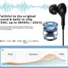 USB C Wired Earbuds, Type C Wired Headphone for Samsung with Mic DAC Chip Built-in Noise Conduction Magnetic in-Ear for Android Pixel OnePlus (Black) - Image 4