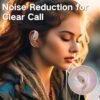 TUINYO Open Ear Headphones, True Wireless Earbuds with Bluetooth V5.4，Fast Charging,35Hrs Playtime, Waterproof for Sports, Driving, Office-Rose - Image 3