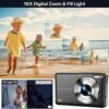 Digital Camera, Kids Camera with 32GB Card FHD 1080P 44MP Vlogging LCD Screen 16X Zoom Compact Portable Mini Rechargeable Gifts for Students Teens Adults Girls Boys-Black, (DC403Black) - Image 2