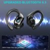 Wireless Earbud Sport, Bluetooth 5.3 Headphones with Noise Cancelling Mic, 75H HiFi Stereo Over Ear Bud with LED Display and USB-C, IP7 Waterproof Earphones, Button Control, for iOS/Android - Image 5