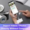 SD Card Reader for iPhone 5-in-1 Universal Memory Card USB Reader USB-C Lightning to Camera SD/TF Card Reader Compatible with iPhone Samsung Huawei All Cellphone Laptop Computer (Plug and Play) - Image 6