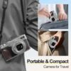 56MP Digital Cameras for Photography, 4K Autofocus Vlogging Camera for YouTube with 32GB TF Card & 2 Batteries,18X Zoom Anti-Shake Video Camera,Compact Camera for Travel (Sliver) - Image 6