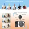 Digital Camera for Photography, 4K Vlog Camera with 4 Changeable Colors, Dual Cam Front and Rear, 7 Color Filters, 140°Wide Angle, 18X Zoom, 64G TF Card & Hand Strap, A01 - Image 8