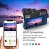 Acuvar 4K 48MP Digital Camera for Photography, Vlogging Camera for YouTube with 3.0’’ 180° Flip Screen, WiFi, 16X Digital Zoom, Wide Angle & Macro Lens, Rechargeable Battery, 64GB Micro SD Card Navy - Image 3