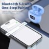 Wireless Earbuds Bluetooth 5.3 Headphones, 48H Long Battery Life LED Power Display Ear Buds, IPX7 Waterproof HiFi Stereo Bass with Built-in Mic for Home Office Sports Earphones - Image 5