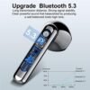 Wireless Earbuds 2024 Bluetooth 5.3 Headphones with HD Mic HiFi Stereo Sound, Wireless Earphones with Dual LED Display Touch Control, IPX7 Waterproof 30H Playtime Mini Ear Buds for iOS Android, Black - Image 2
