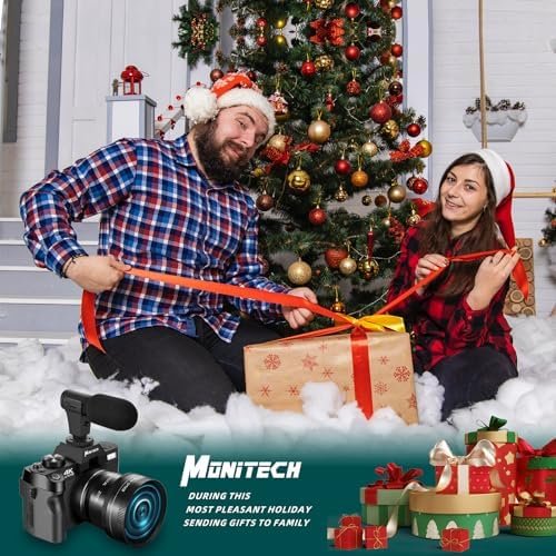 Mo Digital Cameras for Photography & 4K Video, 48 MP Vlogging Camera for YouTube with 180° Flip Screen,16X Digital Zoom,Flash & Autofocus,52mm Wide Angle & Macro Lens,2 Batteries,32GB SD Card(Black) - Image 7