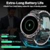 WalkerFit Smart Watch for Men- Answer/Dial Calls with 110 Sport Models,IP68 Waterproof Fitness Watch with Heart Rate Monitor,Android Smart Watch for iPhone Compatible, 1.43" AMOLED Display, Steel Band - Image 4