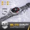 Military Smart Watch for Men 5ATM Waterproof with Call 2.02" Large Screen Rugged Outdoor Tactical Smartwatch with Compass Fitness Watch with Heart Rate Blood Pressure Monitor for iPhone Android Phone - Image 2