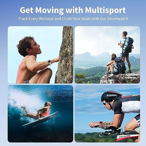 Smart Watch Rugged and Military with 5ATM Waterproof Bluetooth Call(Answer/Dial Calls) AI Assistant, Long-Lasting Battery Life, Multiple Sports Tracking, Health Monitoring, 2.02'' HD Display - Image 5