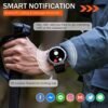 Military Smart Watch for Men with LED Flashlight 1.45” Rugged 3ATM Waterproof Smart Watch with 100+ Sports Modes Fitness Tracker with Heart Rate Sleep Monitor Tactical Smartwatch for iPhone Android - Image 6