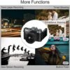 2024 Upgrade 4K 56MP Digital Camera for Photography UIKICON Vlogging Camera with 180° Flip Screen, WiFi,16X Digital Zoom, 52mm Lens, 2 Batteries, 32GB TF Card(XJ-Black1) - Image 7
