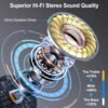 Wireless Earbud, Bluetooth Headphones 5.3 Stereo Bass 42H in-Ear Earphones 2024 Noise Cancelling Ear Buds 4 ENC Mic Call Bluetooth Earbud USB-C LED Display IP7 Waterproof Sport Headset for Android iOS - Image 3