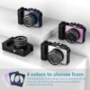 Digital Camera for Photography, 4K Vlog Camera with 4 Changeable Colors, Dual Cam Front and Rear, 7 Color Filters, 140°Wide Angle, 18X Zoom, 64G TF Card & Hand Strap, A01 - Image 2