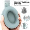 AUSDOM Wireless Noise Cancelling Headphones Bluetooth, E7 Over-Ear ANC Headphones with Microphone, 50Hrs Playtime, Hi-Fi Stereo Sound, USB C Charge, Comfortable Earpads for Travel Work, Mint Green - Image 6
