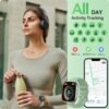 Smart Watch(Answer/Make Call), 1.83'' HD Smart Watches for Men Women, IP68 Waterproof Fitness Tracker with Heart Rate Blood Oxygen Sleep Monitor Step Calorie Counter for Android iOS - Image 3