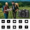 Digital Camera for Photography 4K Vlogging Camera for YouTube 48MP 16X Digital Zoom 3 inch 180° Flip Screen with WiFi 52mm Wide-Angle Lens & Macro Lens, 32G Micro Card and 2 Batteries - Image 2