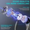 Wireless Earbud Sport, Bluetooth 5.3 Headphones with Noise Cancelling Mic, 75H HiFi Stereo Over Ear Bud with LED Display and USB-C, IP7 Waterproof Earphones, Button Control, for iOS/Android - Image 3
