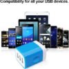 Wall Charger Adapter,USB Cubes,3Pack Universal Travel 3.1A 3 Muti Port Plug Charging Block Compatible with iPhone 15,14,13,12,SE 2020,11,X,8 Plus,Samsung GalaxyS23,S22,S21,S20 Ultra Plus FE, LG - Image 7