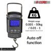 5 Core Fish Scale 110 LBS 50 KG Luggage Scales Handheld Portable Electronic Balance Digital Fishing Postal Hanging Hook Scale with 2 AAA Batteries Built-in Measuring Tape Backlight LCD Display - Image 8