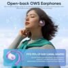 Ows Hanging Earphones 5.4 Bluetooth, Hy-T26 X15 Pro Earphone Wireless Bluetooth, X15 Pro Wireless Earbuds Bluetooth Headphones, Stereo Noise Reduction BT 5.4 Earphones, Wireless Earbuds Purple - Image 4