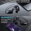 Waterproof MP3 Player Underwater Swimming Headphones IPX8 Waterproof MP3 Player for Swimming, Wireless Bluetooth 5.3 Open-Ear Bone Conduction Headphones for Running, Cycling - Image 5