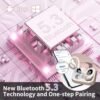 Wireless Earbuds 75hrs Bluetooth 5.3 Headphone Sport, 2024 Bluetooth Earbuds Stereo Deep Bass Over Ear Bud with Earhooks, ENC Noise Cancelling Mic, IPX7 Waterproof Earphone Rose Gold - Image 4