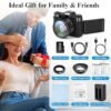 4K Digital Cameras for Photography, 48MP Vlogging Camera with 32GB Card, Wide Angle Lens & Macro Lens Video Camera,16X Zoom Point and Shoot Small Digital Camera, 3'' 180° Flip Screen Compact Camera,B - Image 8