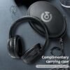 Bluetooth Headphones Over Ear 120H Playtime, Wireless Headphones with Microphone, Foldable Lightweight Wired Headphones with Headphones Case, HiFi Stereo Sound Headset for Travel/Work/PC - Image 3